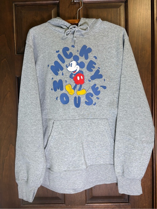 Disney Other - Disney Gray Hoodie with Mickey Mouse Graphic in Blue, Red & Yellow